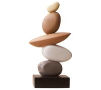 Shovelmty Scultura in Pietra Accatastata in Resina - Arte Rupestre Astratta Ed Equilibrata per Vari Tipi di Stanze, da Tavolo