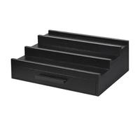 Shovelmty Vassoio Portaoggetti per Profumi, Porta Profumi A Tre Strati, Espositore per Profumi, Porta Profumi Nero con Cassetti