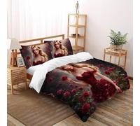 SHOVERKD Cremisi Musa Copriletto 3D Stampa Fata Tale Fantasia Biancheria Da Letto Microfibra Leggera Chiusura A Zip Per Bambini/Ragazzi Con 2 Federe Super King（260x220cm）
