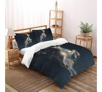 SHOVERKD Cyber Spirito Cervo Copriletto Stampa 3D Fauna Terra Animali Set Di Biancheria Microfibra Leggera Chiusura A Zip Per Bambini/Ragazzi Con 2 Federe King(220x240cm)