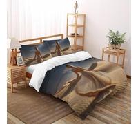 SHOVERKD Desert Musa Dea Copripiumino 3D Stampa Fata Tale Fantasia Biancheria Da Letto Morbida Microfibra Chiusura A Zip Per Bambini/Ragazzi 3 Pezzi Double（200x200cm）