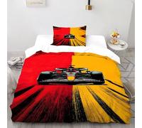 SHOVERKD Deserto Guerra lampo Auto da corsa Copripiumino Stampa 3D Veicolo Biancheria Da Letto Microfibra Leggera Chiusura A Cerniera Per Bambini/Ragazzi 2 Pezzi Single(135x200cm)