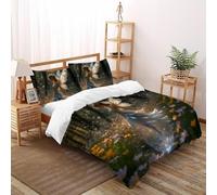 SHOVERKD Floreale Musa Fata Copriletto Stampa 3D Fata Tale Fantasia Set Di Biancheria Microfibra Leggera Chiusura A Cerniera Per Bambini/Ragazzi 3 Pezzi King（220x240cm）