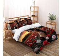 SHOVERKD Floreale Musa Fata Copriletto Stampa 3D Fata Tale Fantasia Set Di Biancheria Morbida Microfibra Chiusura A Zip Per Bambini/Ragazzi Con 2 Federe King(220x240cm)
