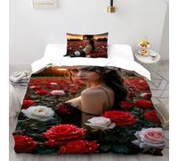 SHOVERKD Floreale Musa Fata Copripiumino 3D Stampa Fata Tale Fantasia Biancheria Da Letto Morbida Microfibra Chiusura A Cerniera Per Bambini/Ragazzi 2 Pezzi Single（135x200cm）