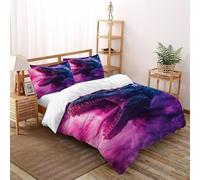 SHOVERKD Godzilla Set Copripiumino 3 Pezzi Con Stampa 3D Animal Themes Wildlife Incluso Copripiumino Con 2 Federe Con Federe in Microfibra Ultra Morbida Super King(260x220cm)