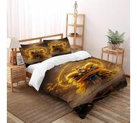 SHOVERKD Leone danza Buddha Set Di Biancheria Da Letto Per 3 Pezzi Con Stampa 3D Animal Theme Incluso Copripiumino Con 2 Federe in Microfibra Morbida E Leggera Super King（260x220cm）