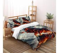 SHOVERKD Lion occhiali da sole Set Copripiumino 3 Pezzi Con Stampa 3D Temi animali Fauna selvatica Incluso Copripiumino Con 2 Federe Con Federe in Microfibra Ultra Morbida Double（200x200cm）