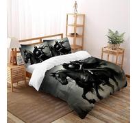 SHOVERKD Ombra Cavaliere Copriletto 3D Stampa Fata Tale Fantasia Set Di Biancheria Microfibra Leggera Chiusura A Cerniera Per Bambini/Ragazzi Con 2 Federe Super King（260x220cm）