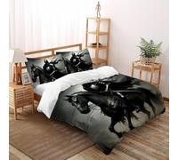 SHOVERKD Ombra Cavaliere Copriletto Stampa 3D Fata Tale Fantasia Set Di Biancheria Microfibra Leggera Chiusura A Cerniera Per Bambini/Ragazzi 3 Pezzi King(220x240cm)