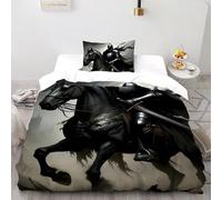 SHOVERKD Ombra Cavaliere Copripiumino Stampa 3D Fata Tale Fantasia Biancheria Da Letto Microfibra Leggera Chiusura A Cerniera Per Bambini/Ragazzi 2 Pezzi Single(135x200cm)