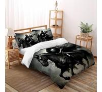 SHOVERKD Ombra Cavaliere Copripiumino Stampa 3D Fata Tale Fantasia Biancheria Da Letto Microfibra Leggera Chiusura A Cerniera Per Bambini/Ragazzi 3 Pezzi Double(200x200cm)