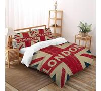 SHOVERKD Retrò Orgoglio Faglia Copripiumino 3D Stampa Biancheria Da Letto Morbida Microfibra Chiusura A Zip Per Bambini/Ragazzi Con 2 Federe Super King（260x220cm）