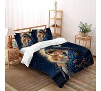 SHOVERKD Sacro Maternità Serenità Copripiumino 3D Stampa Fantasia Set Di Biancheria Morbida Microfibra Chiusura A Zip Per Bambini/Ragazzi Con 2 Federe Double（200x200cm）