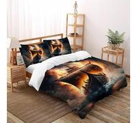 SHOVERKD Vichingo Rogo Vela Barca Copriletto 3D Stampa Veicolo Biancheria Da Letto Morbida Microfibra Chiusura A Zip Per Bambini/Ragazzi Con 2 Federe Double(200x200cm)