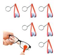 Show Eraser, Glasses Cleaner Tool, 6 pezzi No-Scratch Lens Cleaner, Portable Accessory, Soft Microfiber Cleaning for Smudge Remover, Anti-Fingerprint Eyewear, 48 g