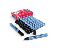 Show-me Black Drywipe Pens, Fine Tip, 12