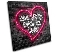 Show Me Love Retro House Lyrics Musical SINGLE TELA parete arte foto stampa