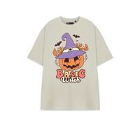 Show Me The Merch Beige Basic Witch T-shirt a maniche corte Donne