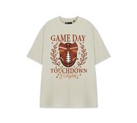 Show Me The Merch Beige Game Day Girlie T-shirt a maniche corte Donne