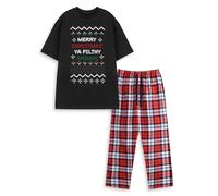 Show Me The Merch Nero Filthy Animal Fair Isle Pigiama a maniche corte a gamba l