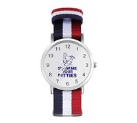 Show Me Your Pitties Orologio sportivo per uomo donna cinturino in nylon orologio da polso analogico al quarzo, Stile:, regular