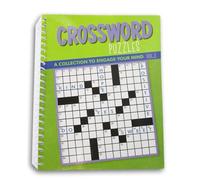 Show-Offs Spiral Bound Miniature Puzzle Book for Car, Office, or Quiet Play - 80 Pg (Crossword Puzzles Vol. 3)