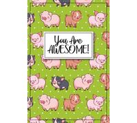 Show Pig Notebook Journal - Hog Lover Gift For Women: Blank lined diary with CUTE PIGGY ART ON EACH PAGE! Small pocket size for daily meetings, work, ... handy dandy mini writing note book, loot bag