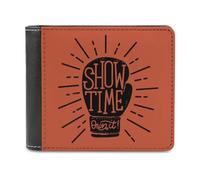 Show Time Light Bulb Portafoglio da uomo a due ante sottile porta carte di credito in pelle, Stile:, Taglia unica