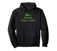 Show Trainer equestre I Love My American Creme Horse Felpa con Cappuccio