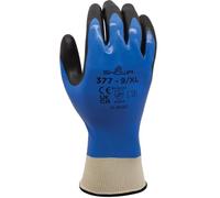 SHOWA 377, Rivestimento in Schiuma di nitrile, Nitrile, Usi generici, Blu con palmo nero, 6/S