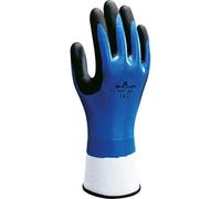 SHOWA 377, Rivestimento in Schiuma di nitrile, Nitrile, Usi generici, Blu con palmo nero, 7/M