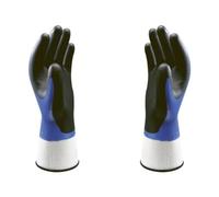 SHOWA 377, Rivestimento in Schiuma di nitrile, Nitrile, Usi generici, Blu con palmo nero, 8/L