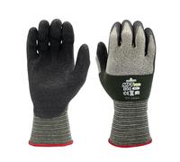 SHOWA MFT PRO 344, Mechanical and Industrial Protective Gloves, Natural Rubber Palm Coating, Ultra-lightweight, Breathable, Grey, 12 Pairs, Taglia Medium