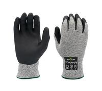 SHOWA S-TEX XC800, Gant de protection contre les coupures (Niveau E/A5), doublure ultra-légère en HPPE et acier inoxydable tricotée sans couture, enduction de la paume en nitrile microporeux résistan