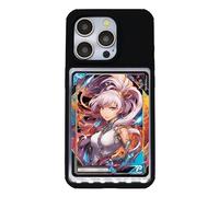 SHOWCASED Trading Card and Photo Phone Case Display fits iPhone 15 Pro | Compatible with All TCG, Trading Cards, Sports, One Piece, Magic The Gathering & More Black
