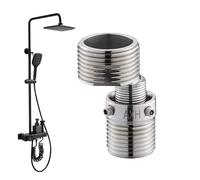 Shower Angle Adapter, 360 Degree Rotatable Connector, Wall Mounted Faucet Attachment, Water Flow Adjuster, Ideal for Bathroom, Apartment, Household, Commercial, Daily Shower Use, 3.3x5cm