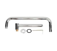 Shower Arm Extension with Flange | S Shape Rotatable Stainless Steel Shower Pipe | Wall Mount for Bathroom/Bathtub/High Rise Apartments | 360 Degree Adjustable (Elettrolitico)