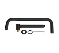 Shower Arm Extension with Flange | S Shape Rotatable Stainless Steel Shower Pipe | Wall Mount for Bathroom/Bathtub/High Rise Apartments | 360 Degree Adjustable (Nera)