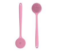 Shower Back Bath Brush, Never Moldy Shower Back Brush Back Scrubber, Men's and Women's Shower Back Brush (Color : Pink)
