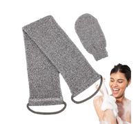 Shower Back Scrubber, Bath Scrub, 24.8x4.53x0.39 Inches Washcloth Bath Tool, Sponge Showers Brush, Enhanced Water Absorption for Women and Men, Fiber