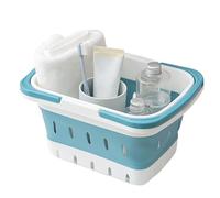 Shower Basket Dorm - 11.02x7.8x5.9in Portable Organizer, Folding Storage with Handles and Drainage | Multipurpose Bathroom Kitchen Gym College Apartment Hotel Rv Camping Fishing Home Utility Holder