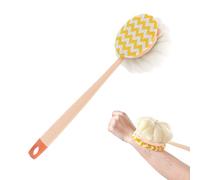 Shower Bath Scrubber, Doppio -Sided Bath Brush, Long Handle Loofah, Body Washing Attributes, affidabile Cleaning Tool, Suitable for Adults Elderly Arm Leg Back Home Apartment Dorm Hotel Bathroom