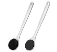 Shower Brush, Massaging Body Scrubber, Wide Head Design Handle, Soft Back Applicator for Massaging, Bathing and Grooming, 13,98 x 2,95 Inches