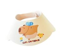 Shower Cap, Capybara Pattern Head Protector, Splash-Proof Bath Accessory 12.99x12.6 inchesfor Shielding Eyes, Nose, Neck During Washing for Infantz and