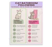 Shower Cat Poster Funny Bathroom Buddy Pet Lover Art