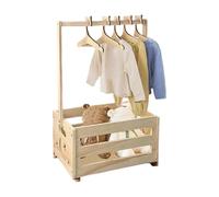 Shower Crate Closet - 1250g Wooden Shower Basket | Babý Storage Crate Hamper with Handle | Organizer for Home Living Room Bedroom Party Gender Reveal Family Gathering