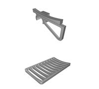 Shower Door Soap Dish Holder - Universal Snap-On Bar Mount Design