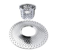 Shower Drain Hair Catcher - Press Type Stopper Plug, Silicone Anti Clog Strainer, Bathroom Sink Water Blocker, Laundry Tub Basin Filter, Rental Apartment Mesh Shield | for renters