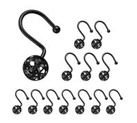 Shower Drape Hooks - 12 Piece Hollow Ball Waterproof Curtain Hangers